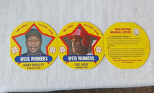 Rare 1989 MLB Baseball WEIS WINNERS Disc Card MSA Panel KIRBY PUCKETT Eric Davis picture