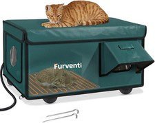 Outdoor Heated Cat House in Winter,Extremely Insulated & Weatherproof,Feral Cat picture