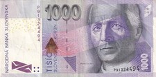 Slovakia Slovak rep. 1000 Korun 2005 VF P-47 Banknote Prefix-P  Pre-Euro picture