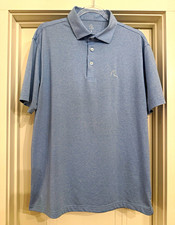 RhoBack Performance Golf Polo Shirt Blue L Short Sleeve Lightweight Knit picture