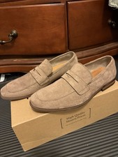 Ferro Aldo Men’s Cognac Brown Suede Loafers Size 9 picture