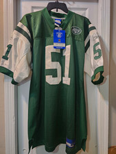 Reebok NY Jets Jonathan Vilma #51 On Field NFL Jersey Mens 50 Green White picture