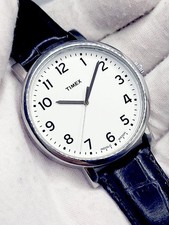 [Works] 42mm Timex Indiglo Unisex Easy Reader Weekender White Dial Wrist Watch picture