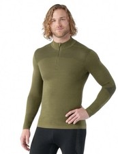 Smartwool Men's Intraknit Thermal Merino Base Layer 1/4 Zip Winter Moss Medium picture