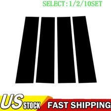For Ford F150 Super Cab 2015-21 4Pcs Glossy Black B Pillar Post Cover Trim 1~10X picture
