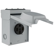 50Amp 125/250Volt RV/EV Power Outlet Box Electrical NEMA 14-50R Receptacle Panel picture