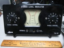 Vintage Lafayette STEREO LEVEL INDICATOR TM-40 Old School Twin Needle Meter picture