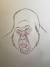 Disney Feature Animation Original production drawing-Kerchak-Tarzan picture