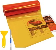 12” x 48” Universal Glossy Orange Tint Film with Squeegee for All Vehicles picture