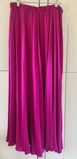 NWT NEIMAN MARCUS Size L Pink Silk Maxi Skirt With Pockets picture