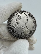 Coin 8 Reales P.R. 1791 Carlos IIII Spanish Colonial picture