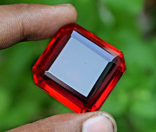 101 CT Huge Blood Red Spinel Octagon Cut Certified Gemstone Limited Time Deal picture