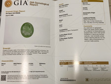 GIA Certified Natural Emerald 2.99ct Oval 10.21x8.38x5.49mm Zambian F1 Clarity picture