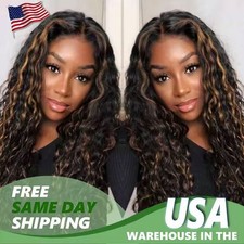 200% Density Brazilian Virgin Wigs 13x4 Water Wave Ombre 1B/30 picture