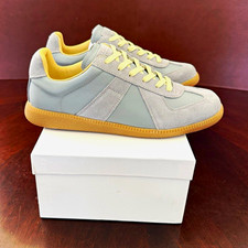 Zara GATS Men’s US 10 Gray/Beige Suede Low Top Lace-Up Sneakers Gum Sole picture