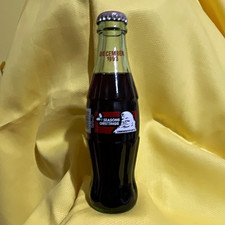 Vintage Coca-Cola 8 fl oz Seasons Greetings Dec 1993 Commemorative Glass Bottle picture