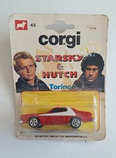 CORGI JUNIORS STARSKY & HUTCH FORD TORINO LOOSE TOP PART OF BLISTER FROM AGE picture