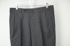 Incotex Dark Gray 100% Wool Mens Dress Pants Sz 48 NEW picture