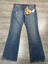 Vtg Rampage Hippie Y2K  Flare Jeans Size 30 Low-rise Rare Grunge Denim Festival picture