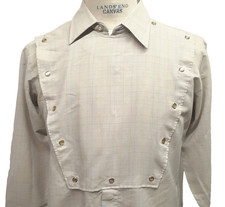 Vintage H Bar C Ranchwear Western Cowboy Shirt 15.5 32 Pearl Snaps Bib Front picture