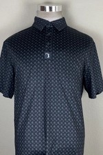 Bogey Bros Polo Shirt Mens Large Black Middle Finger Golf Performance Stretch picture