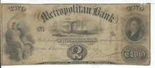 $2 District of Columbia Metropolitan Bank Washington DC G4b 18XX Stock Secured picture