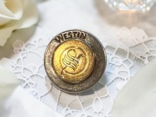 Vintage Westin Hotels Tiffany & Co 18k Sterling Silver Service Award Lapel Pin picture