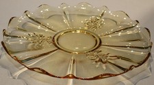 Fostoria Baroque Topaz Fourteen Inch Torte Plate picture