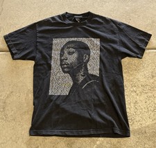 Y2K Wiz Khalifa Black And Yellow Lyric Graphic Men’s Portrait T-shirt L Rap  picture