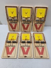 6 Pack Victor Wood Heavy Duty Rat Traps Easy Set Quick Catch M326 PRO picture