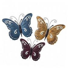 GUANYANG 3 Pcs Metal Butterfly Wall Decor, 3D Metal Butterfly Wall Art, picture