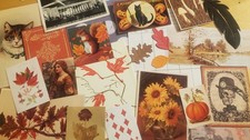 20+ Pieces Fall/Autumn Vintage Ephemera For Junk Journal, Scrapbook, Collage picture