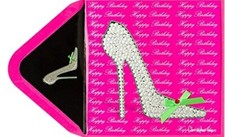 PAPYRUS GEMMED JEWELED BLING HIGH HEELS HEEL SHOE CARD picture