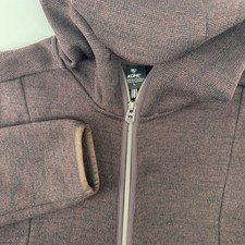 KUHL Full Zip Hoodie Mens Large Plum Brown Fleece Lined Performance Jacket 9989 picture