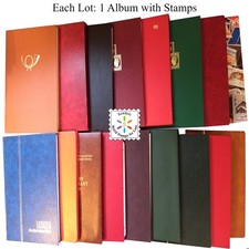 Worldwide Stamp Collection in Album Full of Stamps - Mint & Used  100+ Countries picture