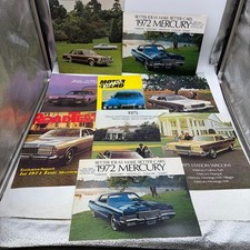 Lot of 9 Vintage 1971-75 Mercury Brochures Cougar Marquis Montego Magazines picture