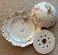 Antique Theodore Haviland Limoges Schleiger Covered Butter Dish w/Insert picture