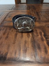 Vintage Rare 2005 Authentic Harley-Davidson Belt Buckle W/ Harley-Davidson Belt  picture