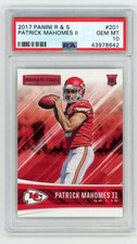 PSA 10 2017 Panini Rookies & Stars #201 Patrick Mahomes II RC picture