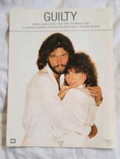 GUILTY Sheet Music 1980 Barry Gibb Barbra Streisand Song Guitar Piano Pop picture