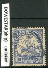 Germany 1901 SWA Southwest Africa 20pf Ultra Unwmk Ship Scott #16 VFU H174 picture