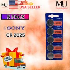 5 x SONY CR2025 Lithium Battery 3V Exp 2033+  know as DL2025 ECR2025 BR2025 picture
