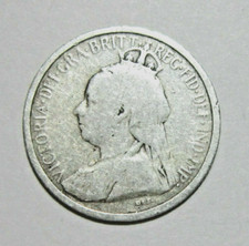 CYPRUS. SILVER 3 PIASTRES, 1901. QUEEN VICTORIA. LOW MINTAGE OF 300 K. picture