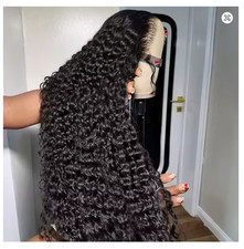 13x4 13x6 HD Transparent Lace Deep Wave Frontal Wig 40 Inch Jerrly Curly Lace picture