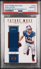 Panini 2019 Encased Josh Allen Bills Future Wave Materials #FW2 MEM /75 PSA 10 picture