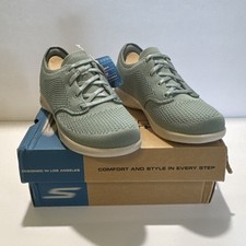 Skechers GOwalk Lite Savvy Malla Goga Mat Knit Lace Up Green US 8 picture