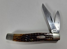 1980 CASE XX USA 62032 Brown Jigged Bone 10 Dot 2 Blade Pocket Knife picture