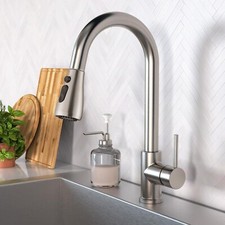 Brushed Nickel Kitchen Faucet Sink Mixer Faucet Pull Down Sprayer Single Handle picture