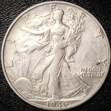 1946 S Walking Liberty Half Dollar - XF - 90% Silver 50C picture