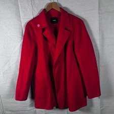 Theory Sileena Cardinal Winsome 2 Wool Cashmere Coat Red Medium O0701402 NWT picture